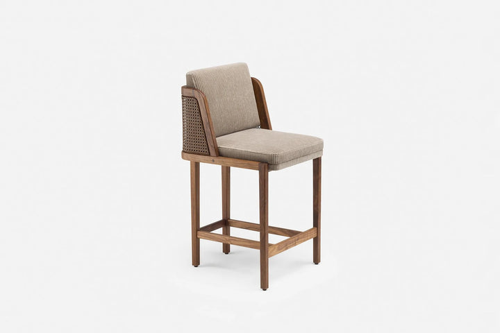Throne Breakfast Barstool with Rattan by Autoban by De La Espada