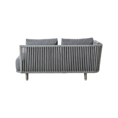 Moments 2-seater Outdoor Sofa, right module, incl. Grey cushion set by Cane-line