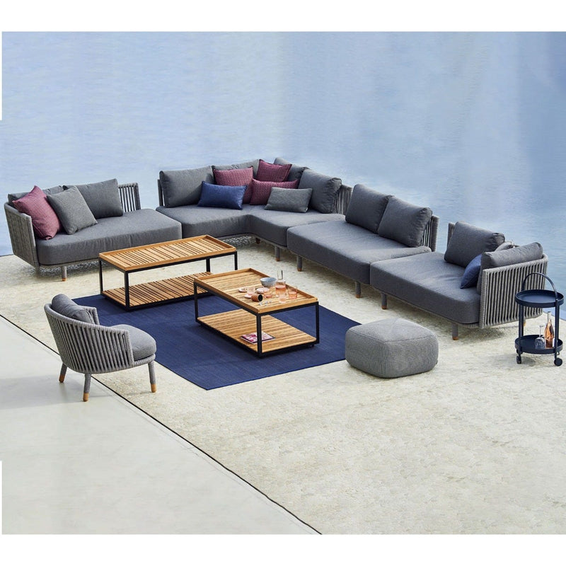 Moments Outdoor Lounge Chair, incl. Grey cushion set by Cane-line