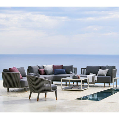 Moments Outdoor Lounge Chair, incl. Grey cushion set by Cane-line