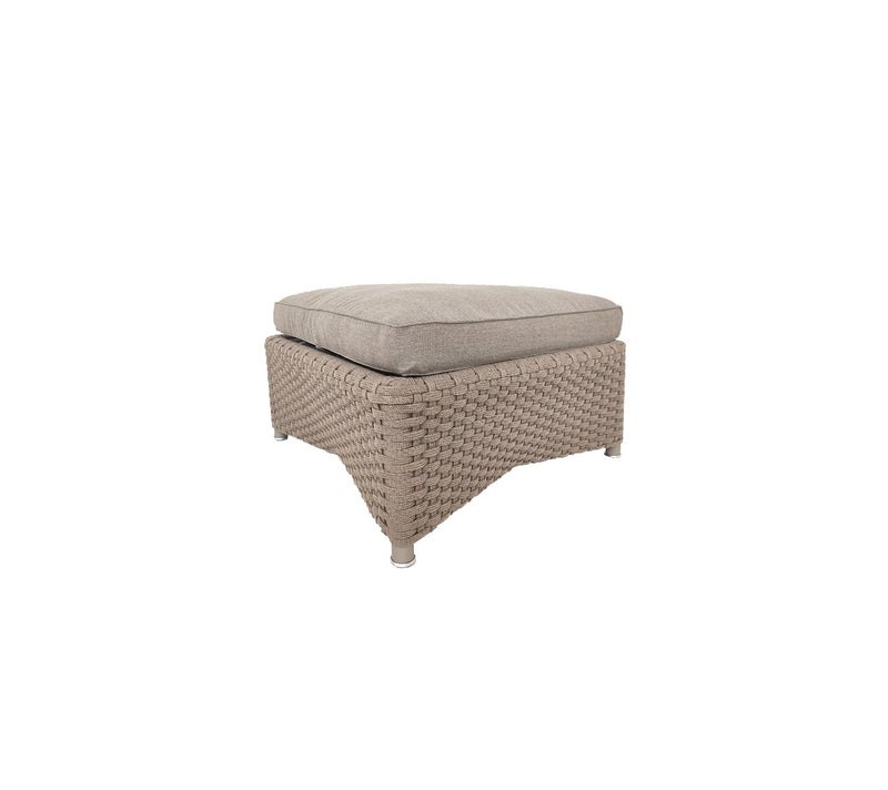 Diamond Outdoor Footstool Cane-line Soft Rope, Taupe by Cane-line