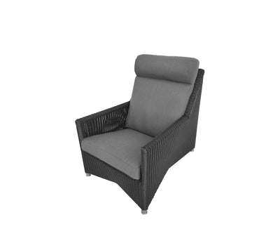 Diamond Highback Outdoor Chair Cane-line Weave, Graphite by Cane-line
