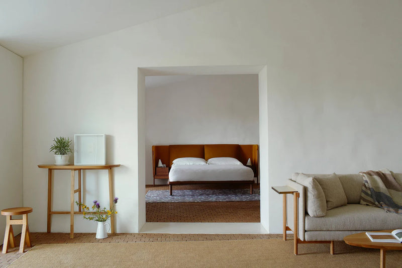 Dubois Bed, Low Headboard, with Bedside Tables by De La Espada