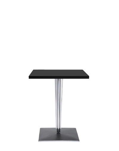 Toptop Square Cafe Table with Square Pleated Leg and Square Base by Kartell