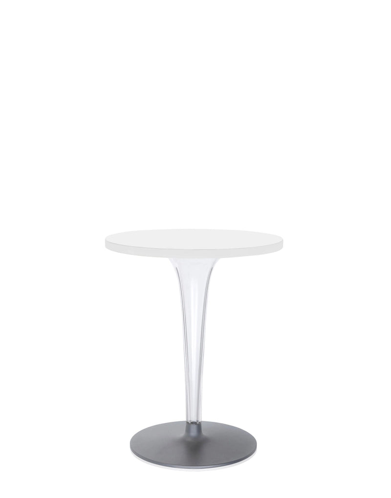 Toptop Round Cafe Table with Rounded Leg and Rounded Base by Kartell
