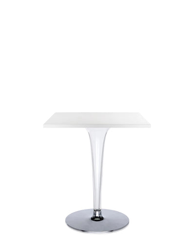 Toptop Square Cafe Table with Rounded Leg and Rounded Base by Kartell