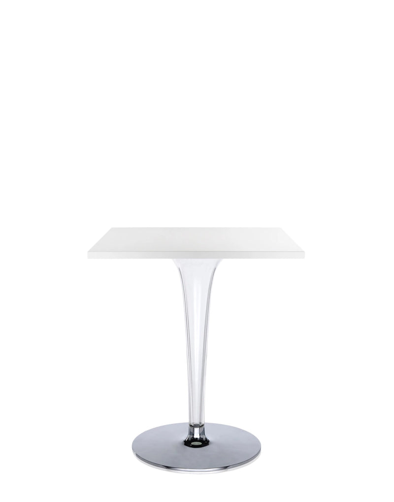 Toptop Square Cafe Table with Rounded Leg and Rounded Base by Kartell
