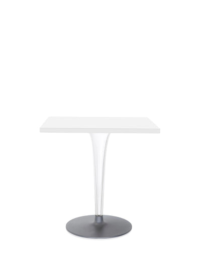 Toptop Square Cafe Table with Rounded Leg and Rounded Base by Kartell