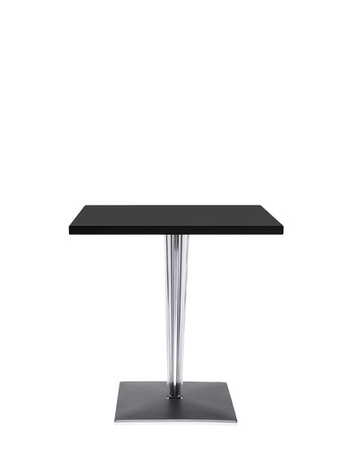 Toptop Square Cafe Table with Square Pleated Leg and Square Base by Kartell