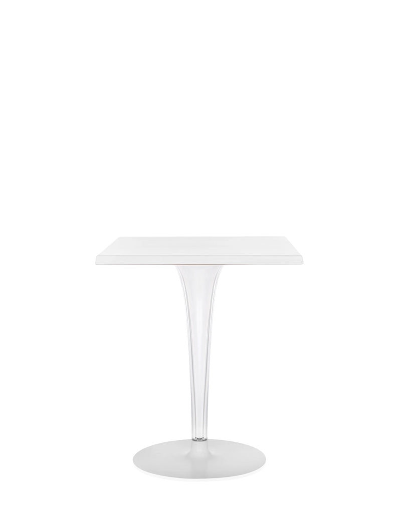 Toptop for Dr.Yes Square Cafe Table with Rounded Leg and Rounded Base by Kartell