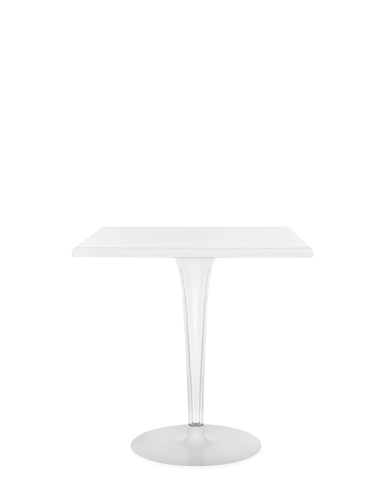 Toptop for Dr.Yes Square Cafe Table with Rounded Leg and Rounded Base by Kartell