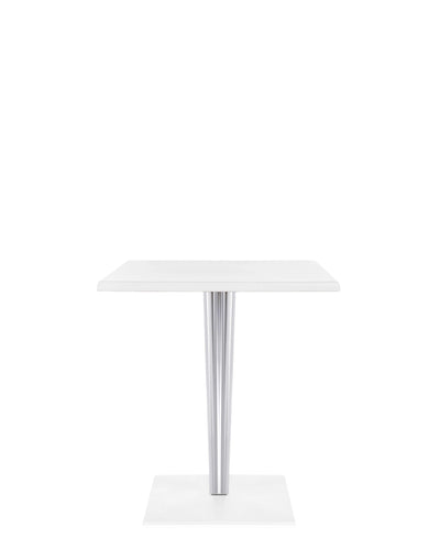 Toptop for Dr.Yes Square Cafe Table with Pleated Square Leg and Square Base by Kartell
