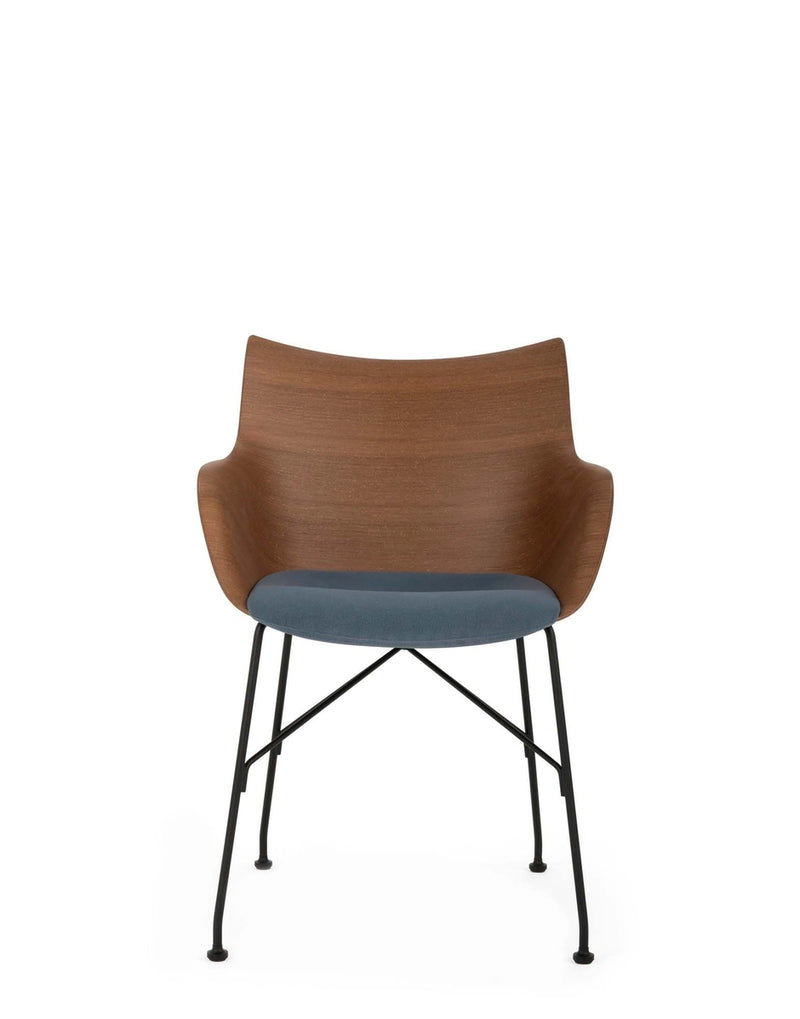 Q/Wood Dining Armchair with Cushion by Kartell