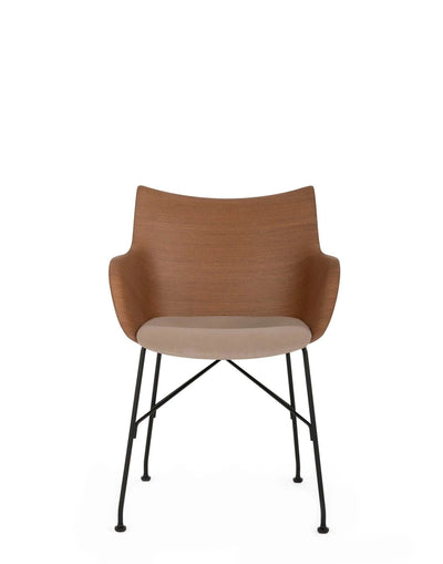 Q/Wood Dining Armchair with Cushion by Kartell