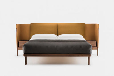 Dubois Bed, Low Headboard, with Bedside Tables by De La Espada