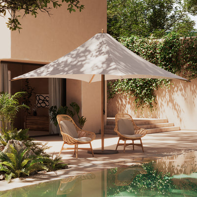 Paladin Outdoor Wood Parasol by Kettal