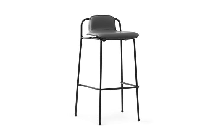 Studio 29" Front Upholstery Black Steel Oak/ Ultra leather Barstool by Normann Copenhagen