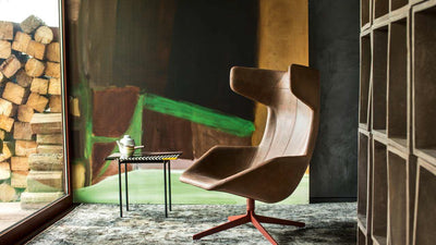 Quick Ship Take A Line For A Walk Revolving Armchair by Moroso