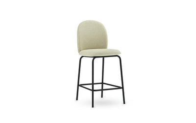 Ace 25" Full Upholstery Black Steel, Main Line Flax Bar Chair by Normann Copenhagen