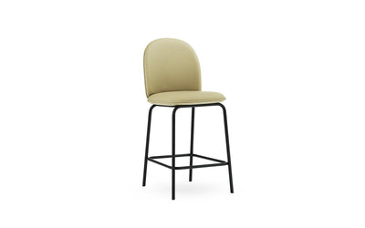 Ace 25" Full Upholstery Black Steel, Ultra Leather Bar Chair by Normann Copenhagen