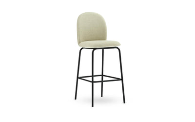 Ace 29" Full Upholstery Black Steel, Main Line Flax Bar Chair by Normann Copenhagen