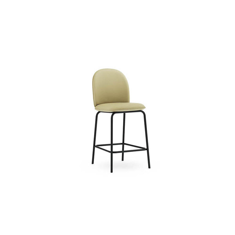 Ace Bar Chair Full Upholstery Black Steel, Ultra Leather by Normann Copenhagen