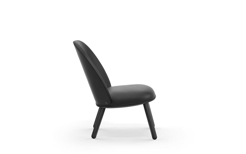 Ace Black Oak Ultra Leather Lounge Chair - Additional Image 2