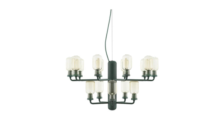 Amp Small EU Gold/Green Chandelier