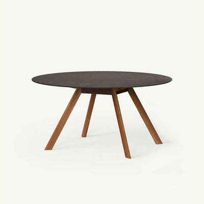 Atrivm Outdoor Round Dining Table with Solid Wood Legs by Expormim
