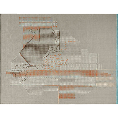 Backstitch Composition Kilim, Embroidery Rug by GAN - Additional Image - 1