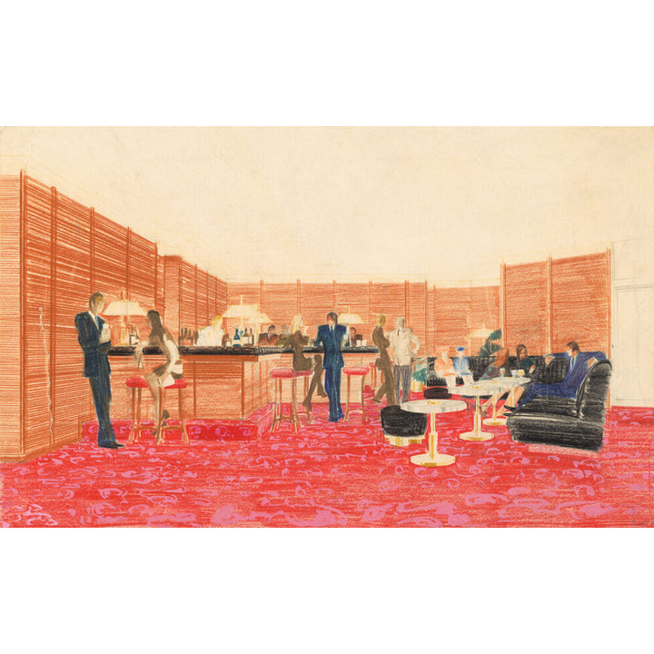 Bar of the Real Prat Golf Club, El Prat de Llobregat Painting by Santa & Cole