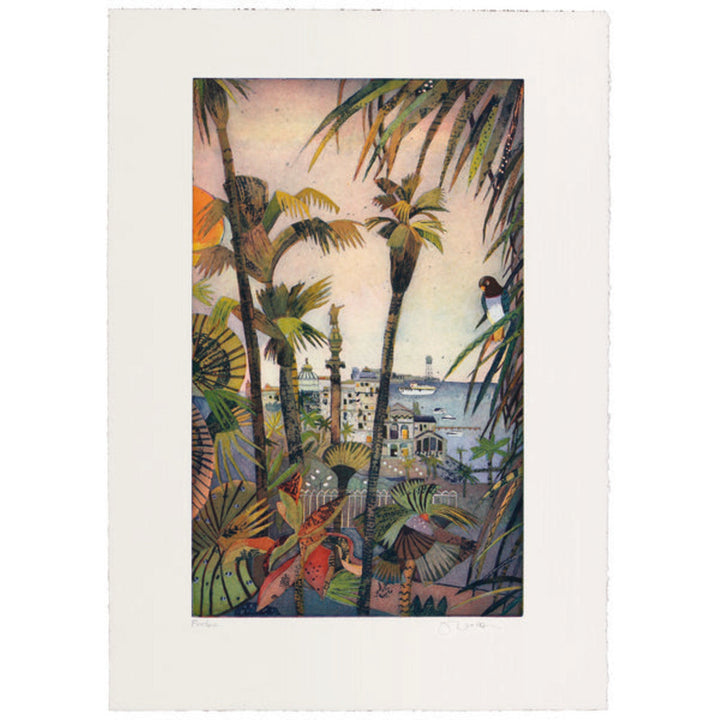 Barcelona Suite: Barcelona from Miramar Painting by Santa & Cole