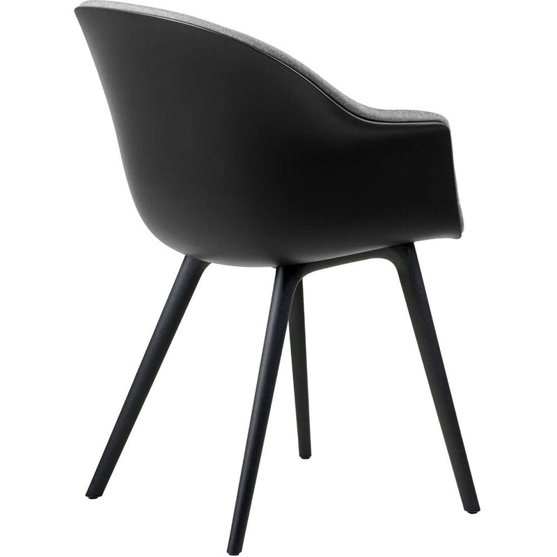 Bat Dining Chair Front Upholstered, Conic Base by Gubi