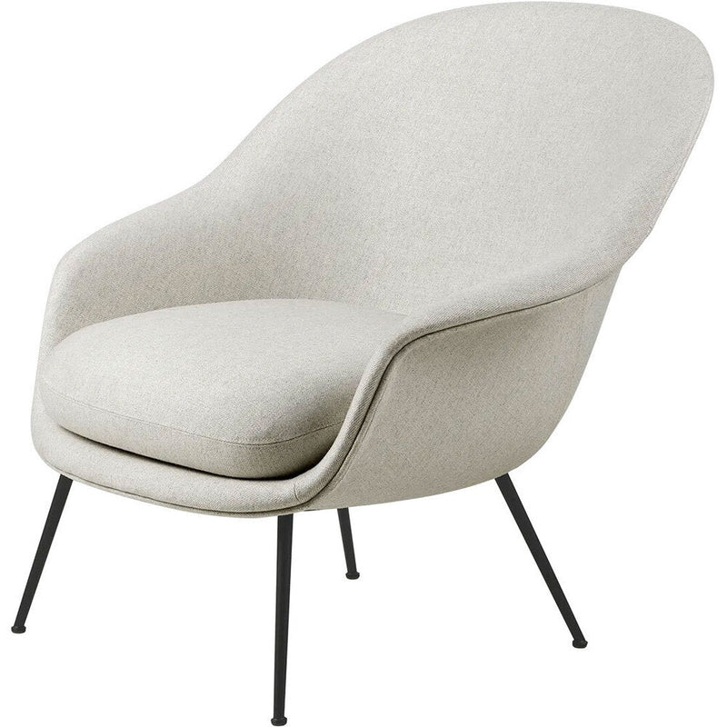 Bat Lounge Chair Fully Upholstered, Low Back, Conic Base by Gubi