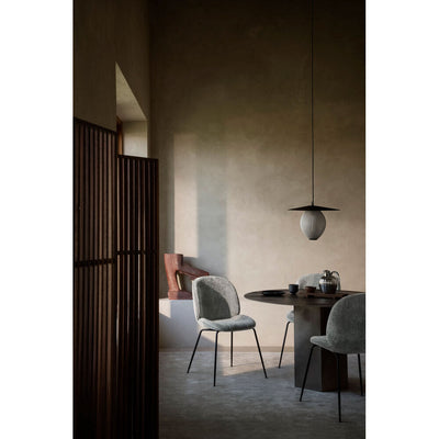 Beetle Dining Chair Fully Upholstered, Conic Base by Gubi