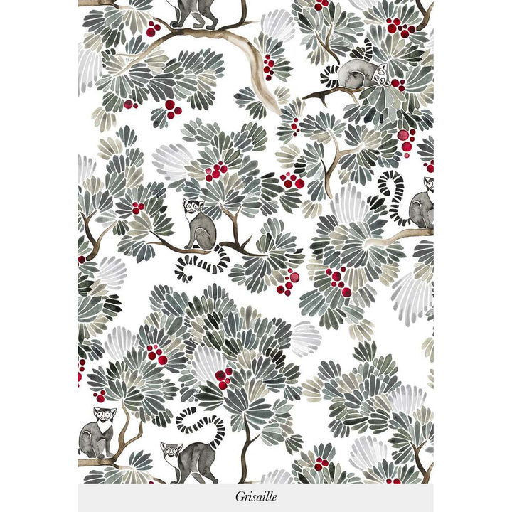 Bespoke Lemurs Wallpaper by Isidore Leroy - Additional Image - 3