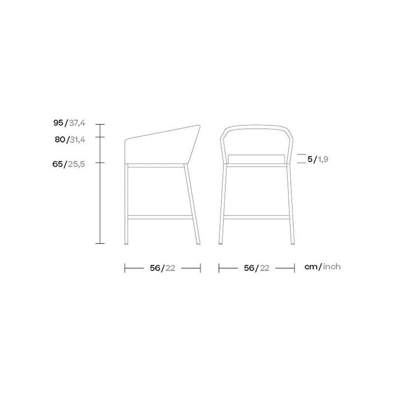 Bitta Counter Height Bar Stool By Kettal Additional Image - 1