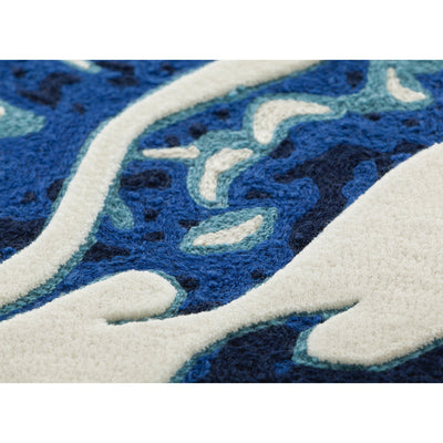 Blue China Chain Stitch, Hand Tufted Rug by GAN - Additional Image - 3