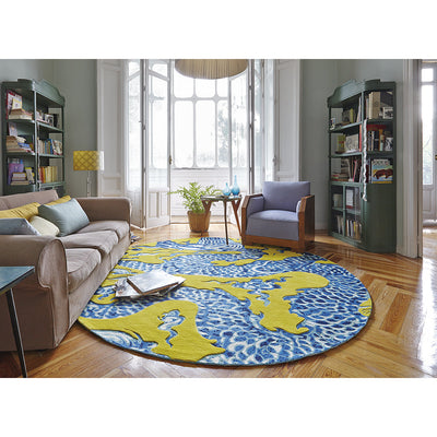 Blue China Chain Stitch, Hand Tufted Rug by GAN - Additional Image - 4