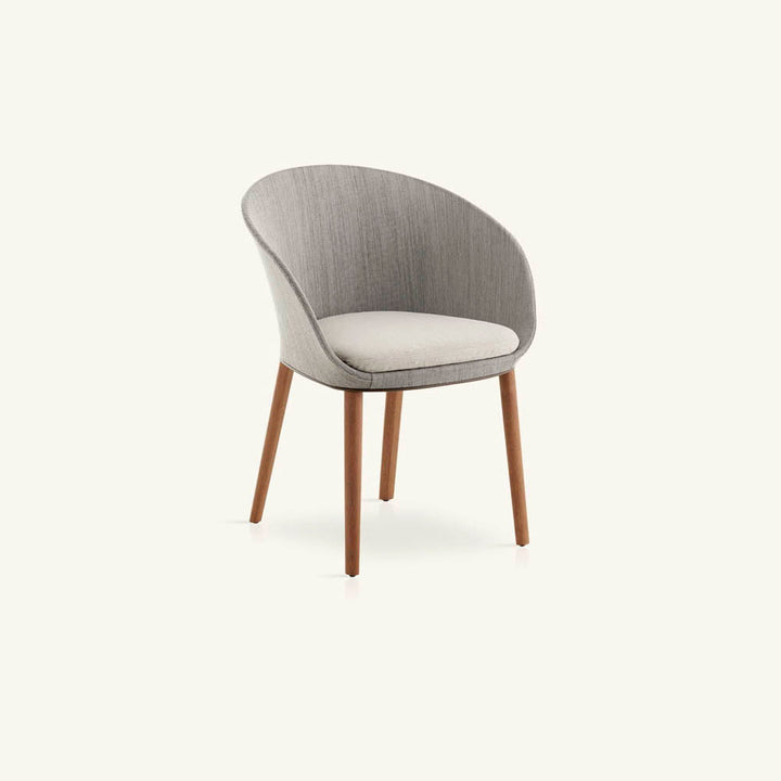 Blum Outdoor Dining Chair with Solid Wood Legs by Expormim