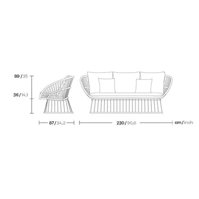 Cala 3 Seater Sofa By Kettal Additional Image - 1