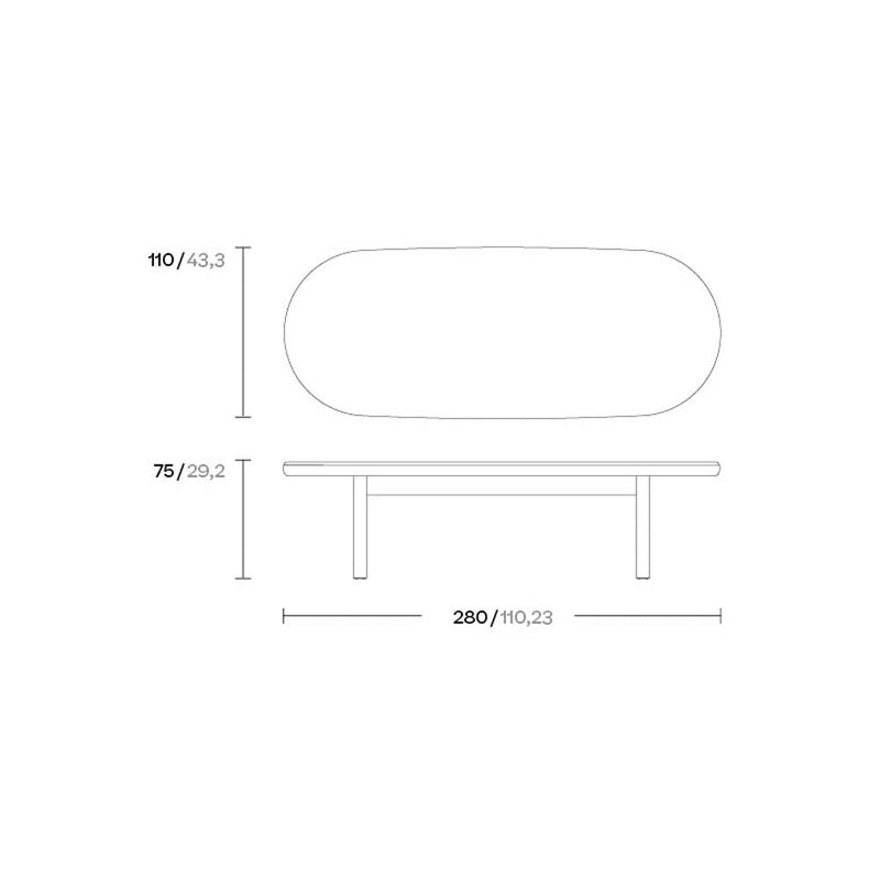 Cala Dining Table 110x43 Inch By Kettal Additional Image - 4