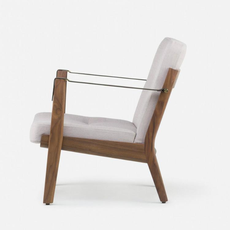 Quick Ship Capo Lounge Armchair in White Oak by Neri & Hu for De La Espada