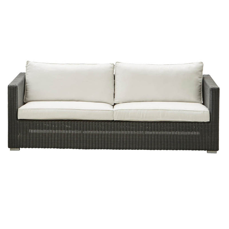 Cane-line Angle 3-Seater Outdoor Sofa Dark Grey / Teak