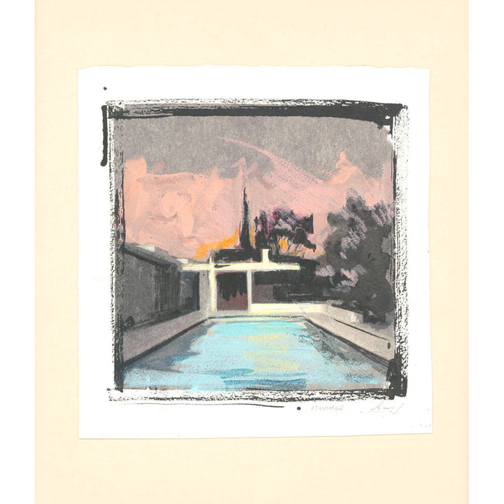 Coderch, pool and rose Painting by Santa & Cole