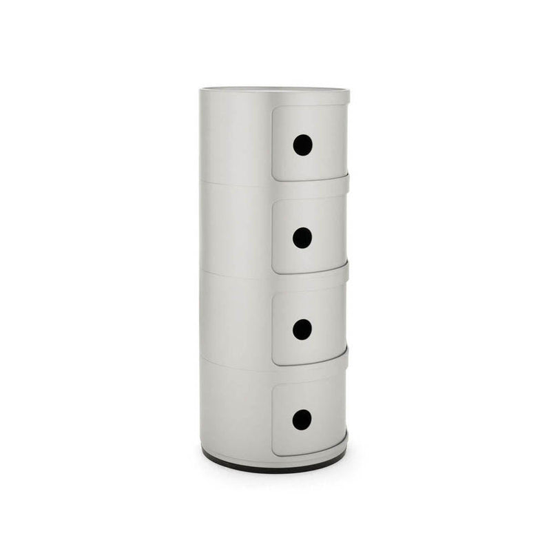 Componibili Recycled Storage Unit with 4 Elements in Silver by Kartell - Additional Image 1