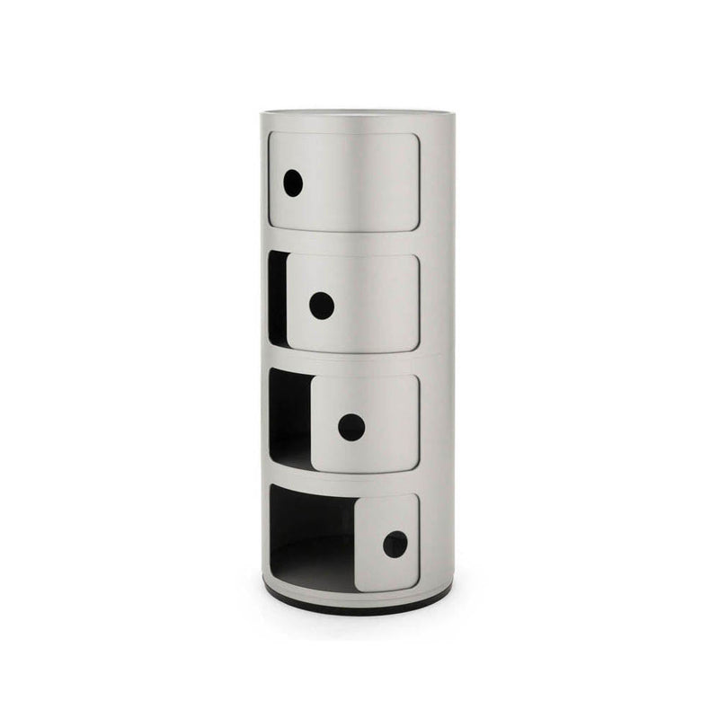 Componibili Recycled Storage Unit with 4 Elements in Silver by Kartell - Additional Image 2