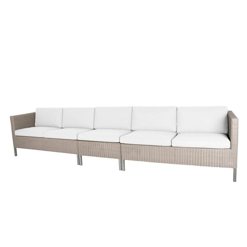 Cane-line Angle 3-Seater Outdoor Sofa Dark Grey / Teak