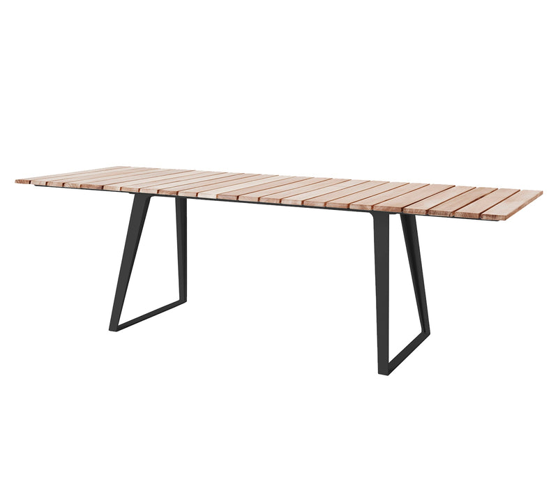 Copenhagen Outdoor Dining Table, Included 2 Extension Leaves 95.66x33.07 Inch by Cane-line