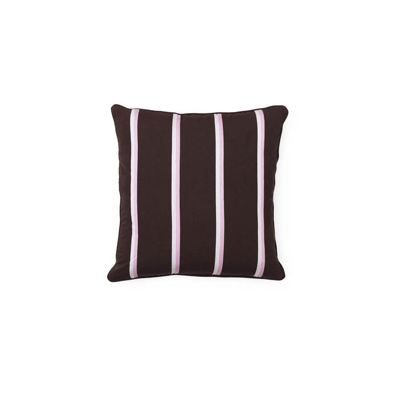 Cushion Trifle Stripe 19.68 x 19.68" Parterre Brown by Normann Copenhagen